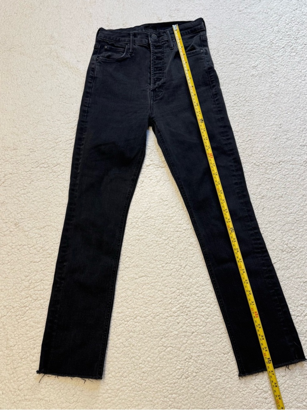 Mother The Pixie Dazzler Ankle Fray Not Guilty Jeans Size 27 Black - Picture 5 of 12